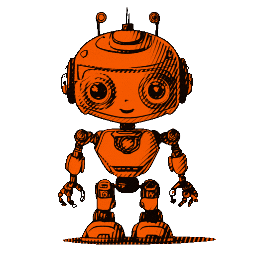 Orange robot character